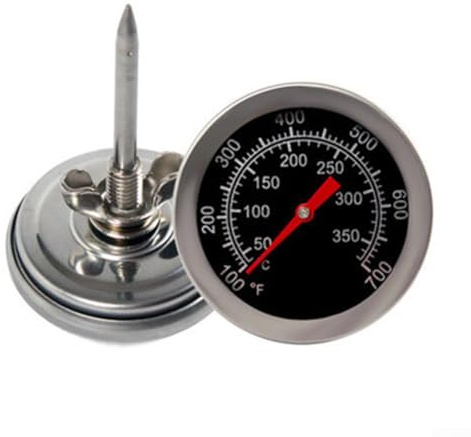 Thermomètre de barbecue en acier inoxydable de 52 mm avec jauge de température à double échelle conçu pour les barbecues y compris et autres modèles populaires