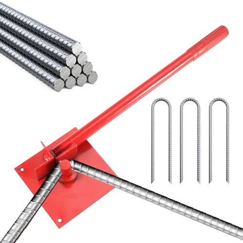 Piegatrice per aste, strumento di piegatura per costruzioni, mini piegatrice manuale in acciaio per garage per recinzione di saldatura HVAC Deck canalizzazioni isolamento cantiere