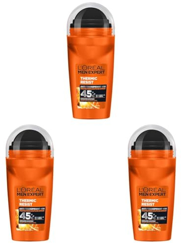 L'Oréal Men Expert - Thermic Resist Déodorant Bille pour Homme - 50 ml (Lot de 3)