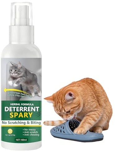 Cat Repellent Spray, Anti Scratch Cat Deterrent Spray, Protect Furniture/Rugs/Curtains/Plants, for Indoor & Outdoor Use