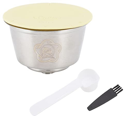 Stainless Steel Reusable Coffee Capsule Cup Refillable Coffee Pod Cup with Silicone Cover Durable Design for Machines Perfect Fine Filter Function Food Grade Material