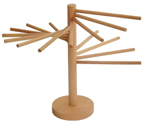 Uonlytech Séchoir à Pâtes en Bois Cuisine, Support de Séchage Rapide pour Spaghettis et Nouilles Fraîches, Étendoir Robuste Usage Domestique et Professionnel, Support Pratique pour Pâtes