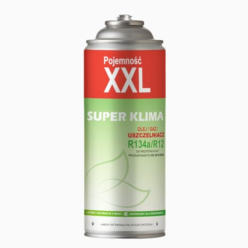 SUPER KLIMA Gas aire acondicionado coche R134a 3en1 con sellador fugas aire acondicionado gas refrigerante R134a