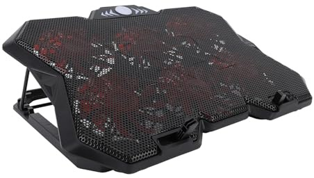 Topiky Kylplatta för Bärbar Dator, Gaming Laptopkylare med 6 Höjdjusterbar RGB Silent 6 Fläkt, Metallnätad Bärbar Dator Chillmatta för Under 19 Tum
