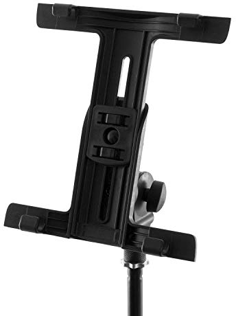 TIGER IMCA2-BK Supporto per iPad o Tablet per Asta Microfonica, Colore Nero