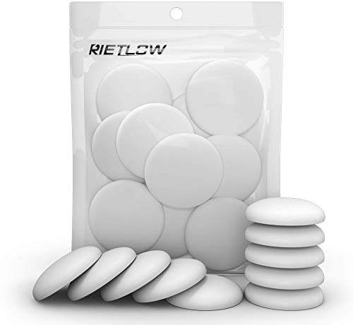 Rietlow® Türstopper Wand – Selbstklebender Wandpuffer für optimalen Wandschutz – Türpuffer mit extra starkem Halt – Schutz für Wände & Möbel – Gummipuffer Türklinkenschutz – Weiß 5 Stück