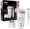 Braun Silk-pil 9 Epilator for Long-Lasting Hair Removal with Electric Shaver & Trimmer & Bikini Trimmer, 100% Waterproof, UK 2 Pin Plug, 9-890, White