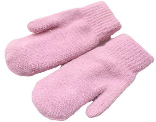 Insun Unisex Winterhandschuhe Strickhandschuhe Verdickte Warme Fausthandschuhe Rosa Small