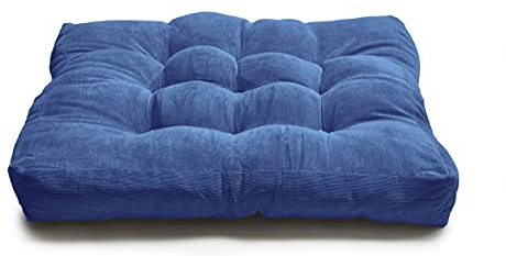 LANITI 24” Inch Extra Large Floor Cushions Tufted Floor Pillow for Adults Square Meditation Ultimate Comfort Oversized Pillows for Floor Cushion (Aqua)
