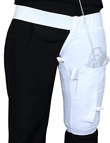 Catheter Leg Bag Holder, Urine Leg Bag Holder Cover with Waist Belt, Foley Leg Bag Sleeve for Incontinence Urine Bag, Washable and Durable. Medium