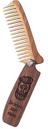 Enjoy The Wood Bartkamm aus Holz DON’T SHAVE, 98 * 36 * 11 mm (Walnut)