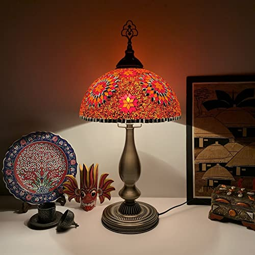 Türkische Marokkanische Tischlampe, 30,5 cm, Handgefertigt, Buntes Mosaikglas, Marokkanische Laterne, Raumdekoration, Schreibtischlampe, Licht Für Kommode, Wohnzimmer,B