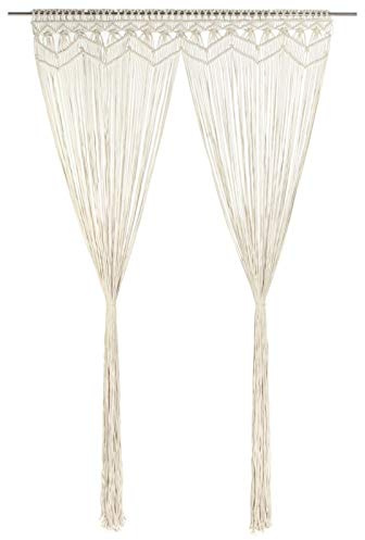 Yumeng Makramee Vorhang, Fadenvorhang, Türvorhang, Makramee Gardinen, Boho Vorhänge, 140x240 cm Baumwolle