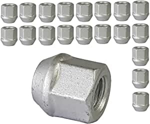 20 Radmuttern M12x1,5 60° Kegelbund offen mit Bund DC SW 19mm kompatibel mit BMW, Chevrolet, Citroen, Daewoo, Ford, Hyundai, Kia, Mazda, Mitsubishi, Nissan, Opel, Peugeot, Smart, Toyota, Volvo