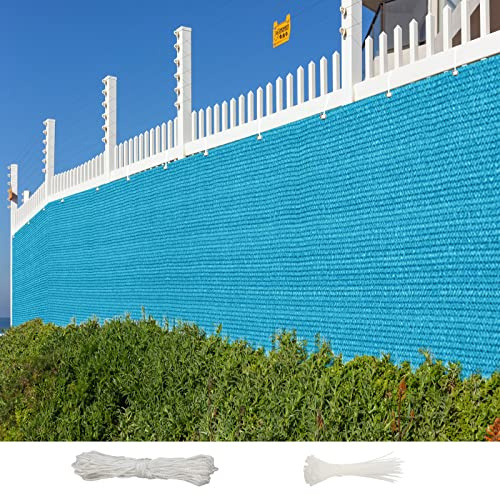 NINGBAI Brise-Vue Balcon Clôture 140 x 200 cm Filet De Clôture, Brise Vue Balcon, Habillage De Balcon Nombreuses Tailles et Couleurs, Facile a Poser pour Piscines Extérieures, Bleu