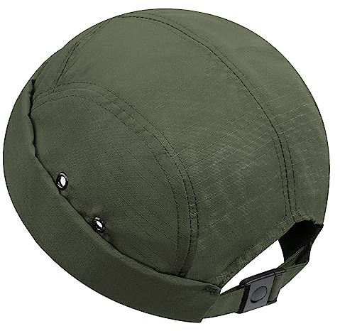 CLAPE Bonnet Docker Homme Femme Casquette sans Visiere 5 Panel Docker Hat Bonnet de Marin Réglable Nylon Brimless Hat UV Protection Beanie Watch Hat