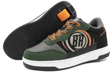 BREEZYROLLERS 2212311, Rollschuh, Schuhe mit Rollen, 2-in-1 Kinderschuhe, Skateboardschuhe, Sneakers (EU Schuhgrößensystem, Jugendliche, Numerisch, 30)