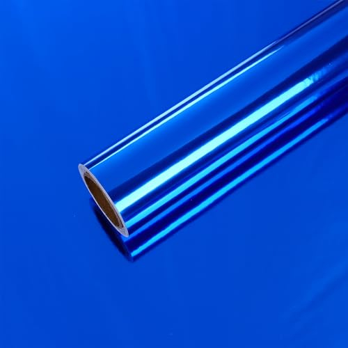VEELIKE Blaue Spiegelfolie Selbstklebend Tapete Blau Metallfolie Klebespiegel 40 cm × 300 cm Küchentapete Abwaschbar Dekorfolie Möbelfolie Wohnzimmer Wandtapete Luxus Wanddeko Badezimmer Removable