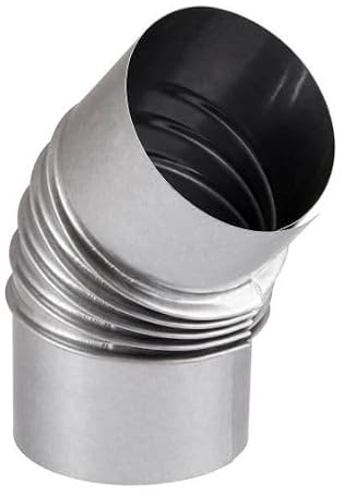 Ofenrohr FAL Rauchrohr feueraluminiert Kaminrohr Abgasrohr Ofenzubehör Ofenknie Bogen 45° 130 mm