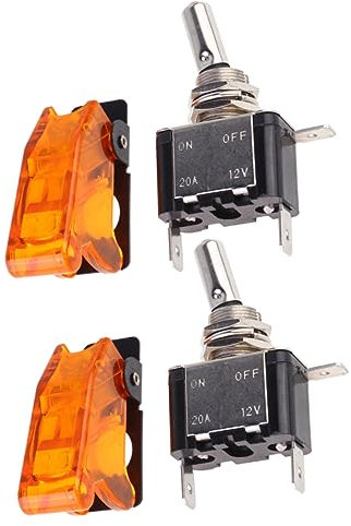 Anneome Interruptor De Palanca Led Asw-07d 12 v Botón Rojo 2 Piezas Control Faros Antiniebla Eléctrico Resistente Para Vehículos Automóviles