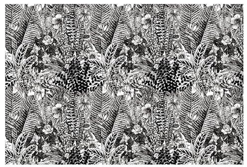 Scenolia Papier Peint intissé Jungle Dense 400 x 270 cm (LxH) - Tapisserie Murale panoramique XXL, Made in France