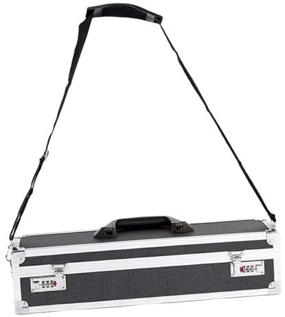 Folpus Boîte de rangement pour couteaux, étui de transport avec bandoulière, léger pour ustensiles de cuisine, insert en mousse, porte-couteaux de voyage