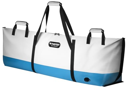 THKFISH Kühltasche für Fische, isoliert, für gefangenes Angeln, 152,4 x 50,8 x 22,9 cm, wasserdichte Angeltasche mit glattem, wasserabweisendem Reißverschluss, hält eiskalt und frisch über 48 Stunden