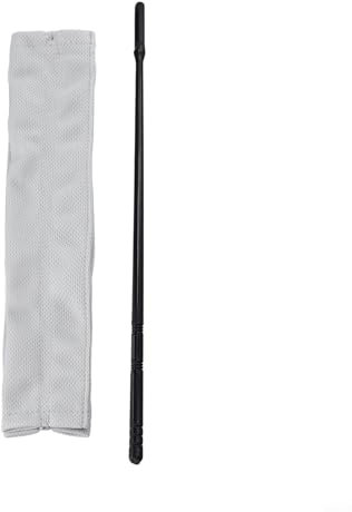 CNANRNANC Flötenputzer, 2 Stück(1 Reinigungsstab,1 Reinigungstuch) Putzset,Querflöte Reinigungsset Tuch,Putztuch für Querflöte, für Pflege Innen- und Außenreinigung von Instrumenten(Grau)