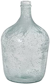 JARRÓN VIDRIO RECICLADO GARRAFA 4L BLANCO °18X30CM