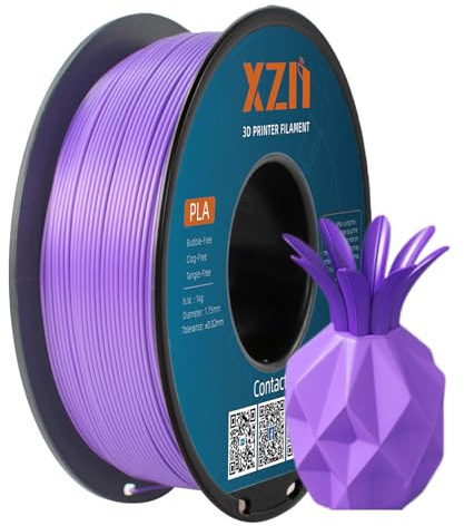 XZN PLA Filament 1.75mm,PLA 3D Drucker Filament,Robust und Langlebig,Maßgenauigkeit +/-0,02mm,1KG Filament Spule,PLA Lila