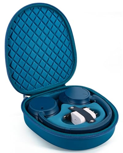 Hard Headphone Case for Sony WH-CH720N / Soundcore by Anker Q20i, Blue | Over Ear Headphone Portable Carrying Case, Headphone Storage Protective Case for Travel Home, Handle Strap