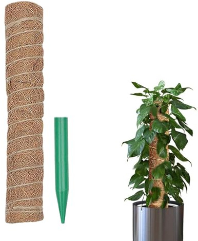 Support de en mousse – Support amovible pour Monstera, tiges de mousse de coco de jardin, treillis | Piquets extensibles pour d'intérieur et d'extérieur pour pothos,