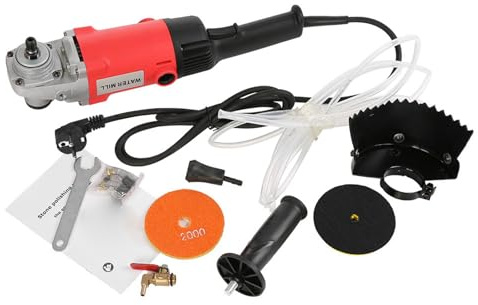 Polchero de Amortiguación, 1400 W Máquina de Amortiguación de Amoladora de Velocidad de Piedra Húmeda de 1400 W para Granito, Baldosas, Piso de Cemento (Garosak20qrb59f1-03)
