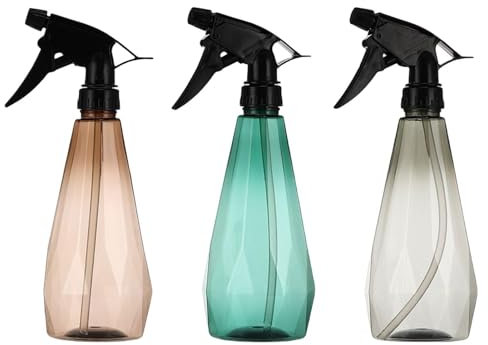 3 botellas pulverizadoras para plantas, 500 ml, vacías para rellenar, con cabezal de pulverización ajustable, botella pulverizadora de agua, pulverizador Mister para limpieza del hogar, para flores,