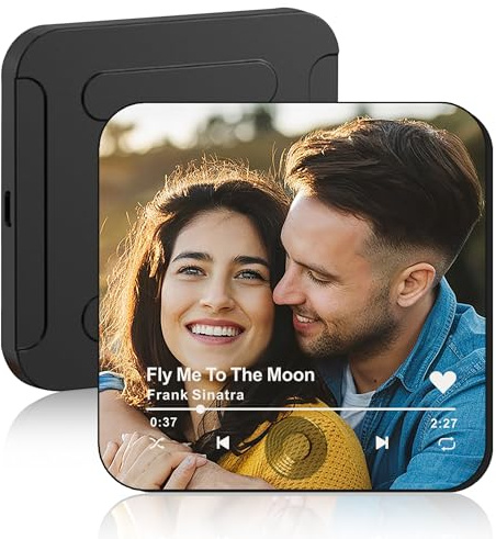 EDSG Personalised Fridge Magnets Custom Fridge Magnets Music Gifts for Wedding Anniversary Christmas Valentines Day for Couple Women Men Friends Mum Wife Husband (Style-01)