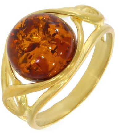Artipol Bague fabr.européenne style français. Vermeil Ambre naturelle - modèle 3413-BV, taille 57