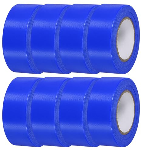 QUARKZMAN Nastro Segnaletico, 8 Pezzi Nastro Plastico Neon Non Adesivo Per Marcatura 1 Pollice x 98 Piedi Per Delimitazione Alberi Aree Pericolose Nastro Marcatura Blu