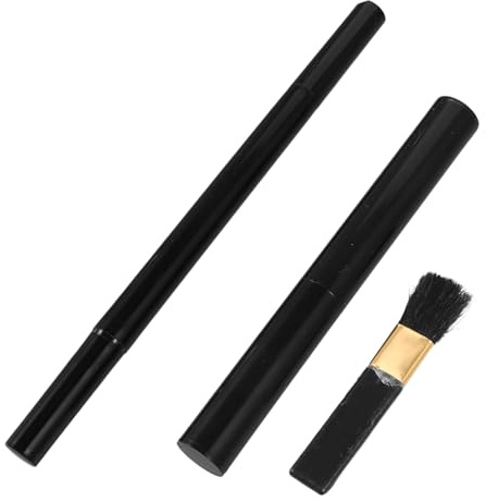 Gogogmee Stylo à Barbe Double Tête 4 Embouts Souples Deep Brown Kit Comblement Barbe avec Pinceau Crayon Précision pour Entretien Visage Soin Homme Usage Quotidien sans Irritation