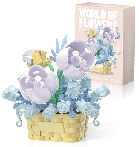 Kireida Mini Blumen Baustein Set Mini Bausteine Blumen Bauset Blumentopf Aus Bausteinen Mini Ziegel Baukasten Partyspiele Für Kinder Ab 10 Jahren