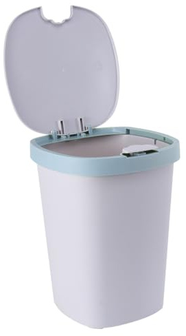 Abaodam Cestino per Rifiuti con Coperchio a Ribalta in Plastica, Capacità Grande, Funzionamento Silenzioso e Facile Apertura, per Cucina e Soggiorno