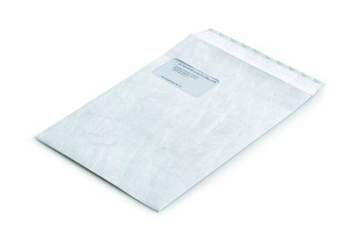 Tyvek 00067176 Versandtasche C4 (229x324 mm), weiß, mit Fenster, haftklebend, 20 Stück