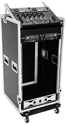 ROADINGER Spezial-Kombi-Case Profi, 20HE mit Rollen | Flightcase mit Rollen