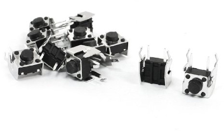 sourcing map 11 Pc 2 Pins Contacto Momentáneo Táctil Pulsador Interruptor Micro