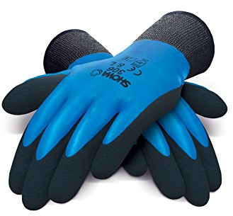 SHOWA 306, Enduction de Latex, Mousse de latex, Grip polyvalent, Noir/bleu, 7/M