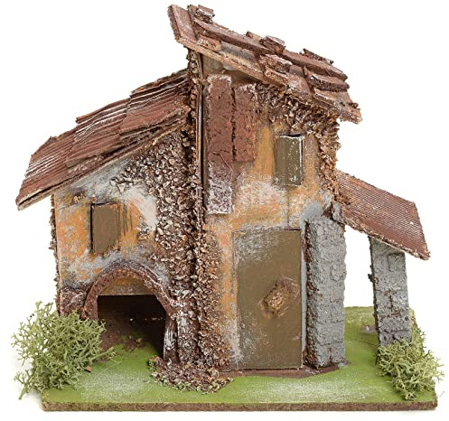 Holyart Ambientazioni, botteghe, case, pozzi: Casetta rustica in legno per presepe