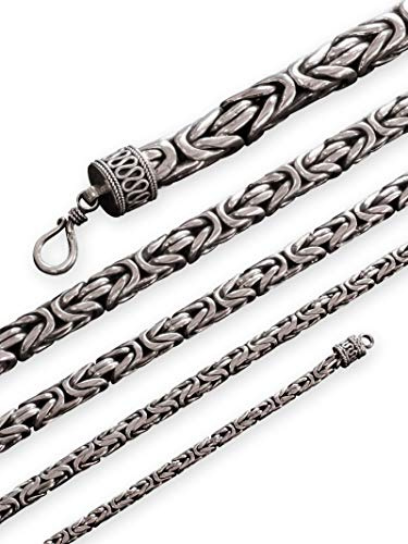 Fly Style Königskette Herren-Armband - Echt-Silber-Armkette Herren-Schmuck, Längen:ca. 21.0 cm, Stärke:3.2 mm