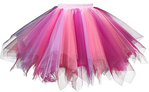 Karneval Erwachsene Damen 80's Tüllrock Tütü Röcke Tüll Petticoat Tutu
