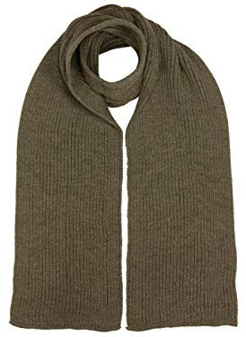 Rassow Strickschal gerippt 28 x 180 cm aus Merinowolle - Taupe (36) - One Size