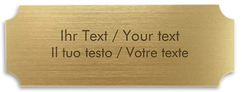Targhetta per porta con incisione personalizzata, targhetta rettangolare in plastica dorata metallizzata