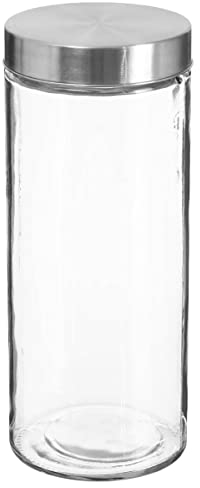 5five - tarro de cristal con tapa de acero inoxidable 2l nixo 2l